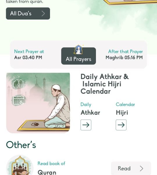 Muslim Apps-Islamic Dua - Hijri Calendar-Prayer Time
