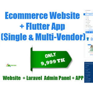 Ecommerce Website + Flutter App (Single & Multi-Vendor)