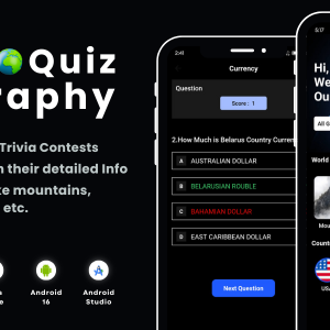 World Geography Quiz with AdMob Facebook Ads Android